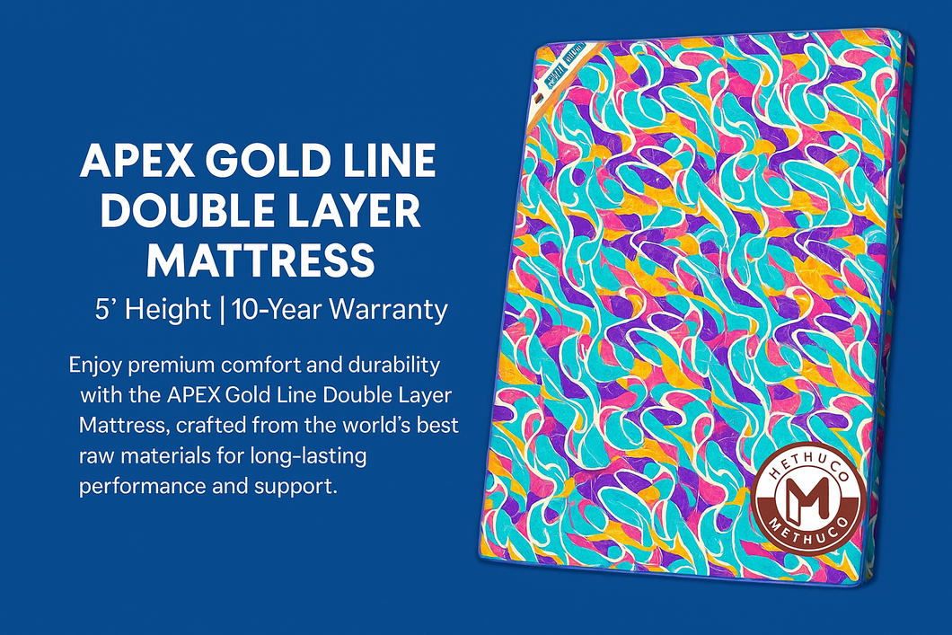 APEX Gold Line Double Layer Mattress – 5” Height | 10-Year Warranty