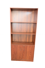 Load image into Gallery viewer, Book Rack 72×32×12 – Tall Bookshelf with Shelves &amp; Two-Door Base Cabinet | Methuco